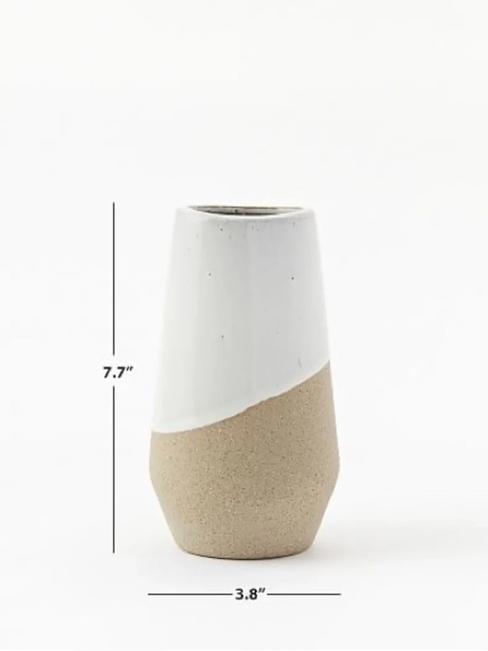 West Elm half-dipped tapered stoneware vase